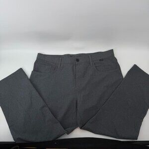 TRAVIS MATHEW Mens 36 Performance Golf Tapered Fit Stretch Grey Flat Front Pants